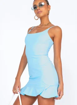 Princess Polly Kiribati Mini Dress Blue Hot