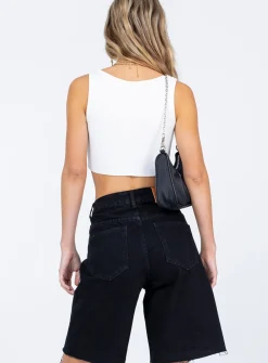 Princess Polly Kiros Denim Shorts Black Sale