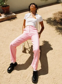 Princess Polly Kirstyn Pants Pink Discount