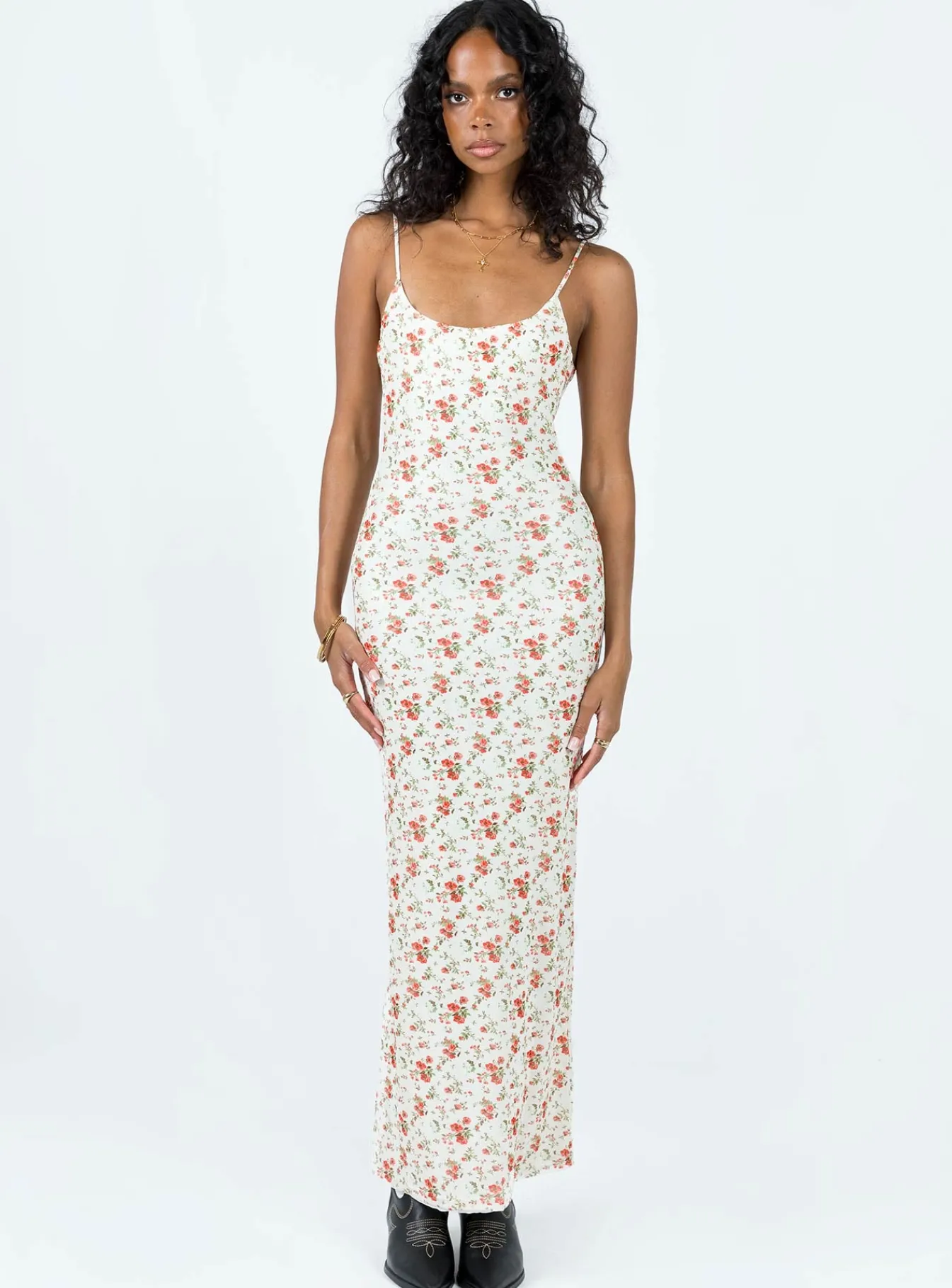 Princess Polly Knox Maxi Dress Beige Floral Hot