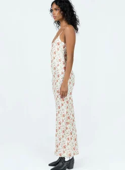 Princess Polly Knox Maxi Dress Beige Floral Hot