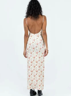 Princess Polly Knox Maxi Dress Beige Floral Hot