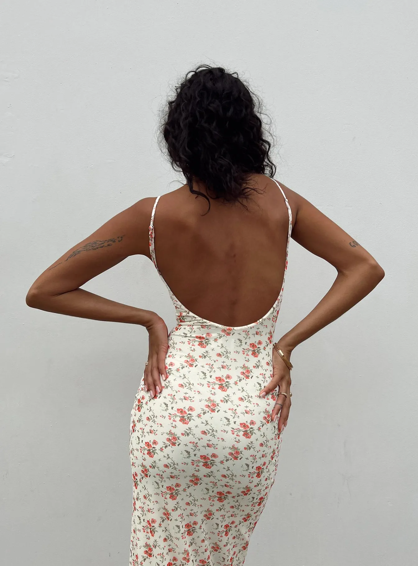 Princess Polly Knox Maxi Dress Beige Floral Hot