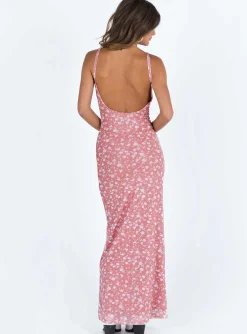 Princess Polly Knox Maxi Dress  Pink Floral Outlet