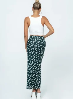 Princess Polly Knox Maxi Skirtfloral   Black Cheap
