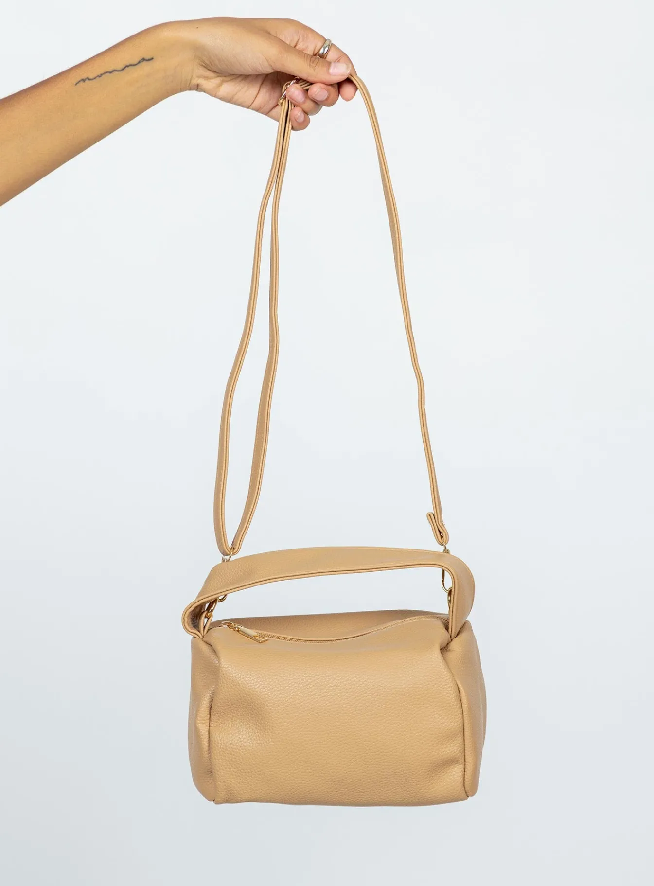 Princess Polly Knox Top Handle Bag Beige Hot