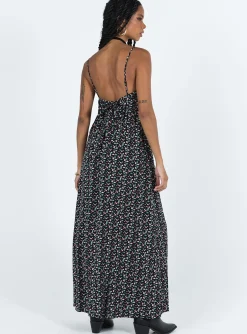 Princess Polly Koko Maxi Dress Black Floral Flash Sale