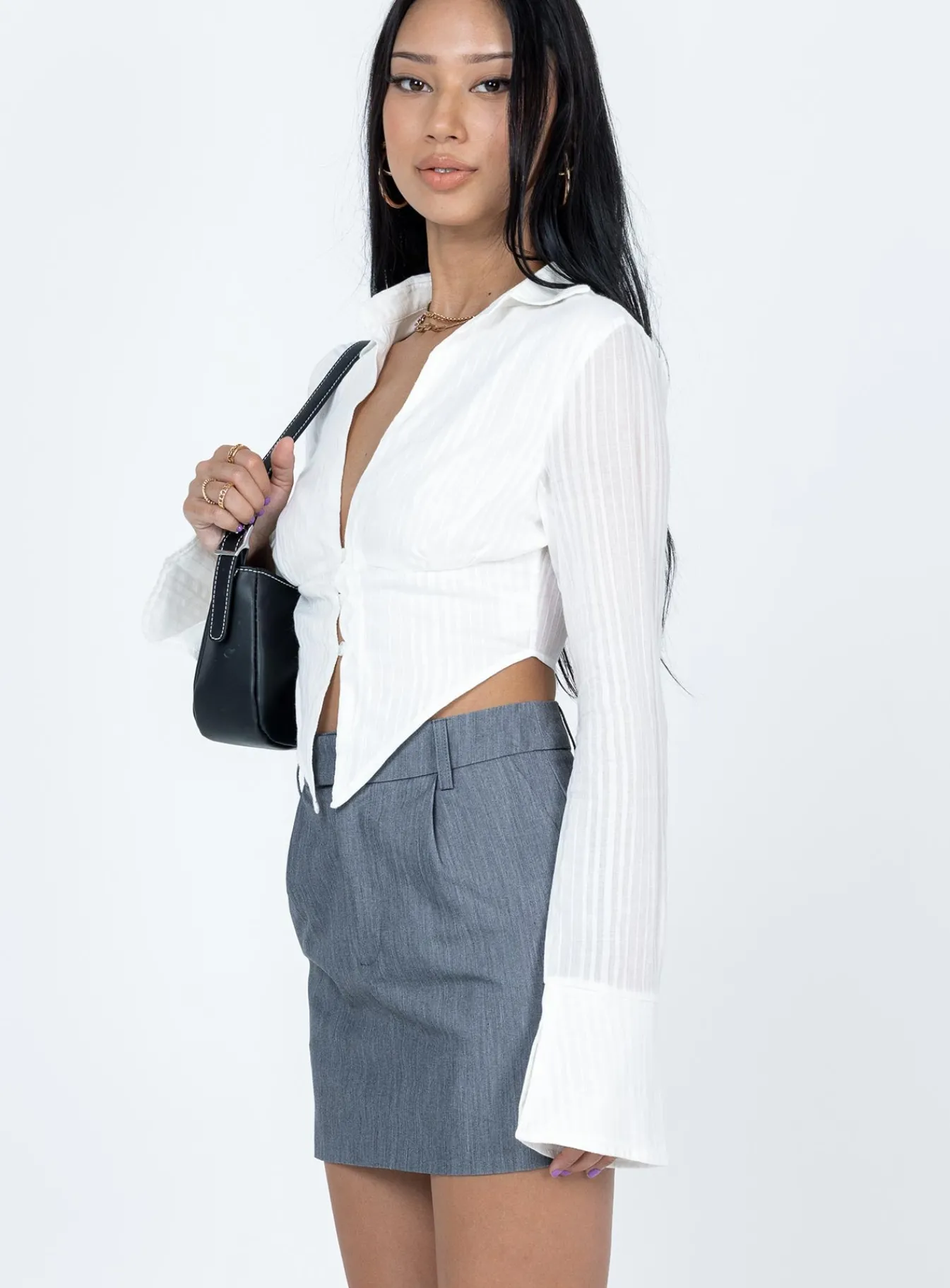Princess Polly Konrad Mini Skirt Grey Outlet