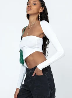 Princess Polly Koslo Bolero Top  White Hot