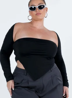 Princess Polly Koslo Bolero Topcurve   Black Hot