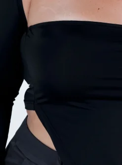 Princess Polly Koslo Bolero Topcurve   Black Hot