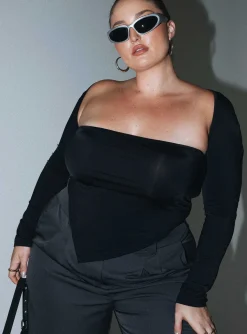 Princess Polly Koslo Bolero Topcurve   Black Hot