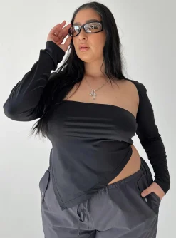 Princess Polly Koslo Bolero Topcurve   Black Hot