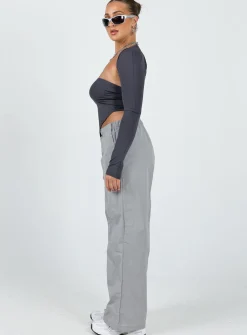 Princess Polly Kosta Parachute Pants  Grey Hot
