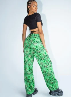 Princess Polly Kutcher Pants  Green Cheap