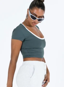 Princess Polly Kyah Top Steel Online