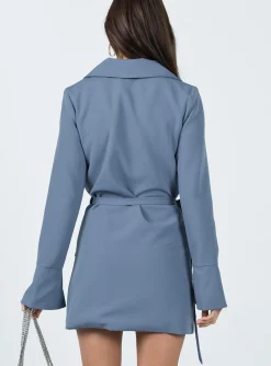 Princess Polly Kyah Wrap Blazer Dress Navy Cheap
