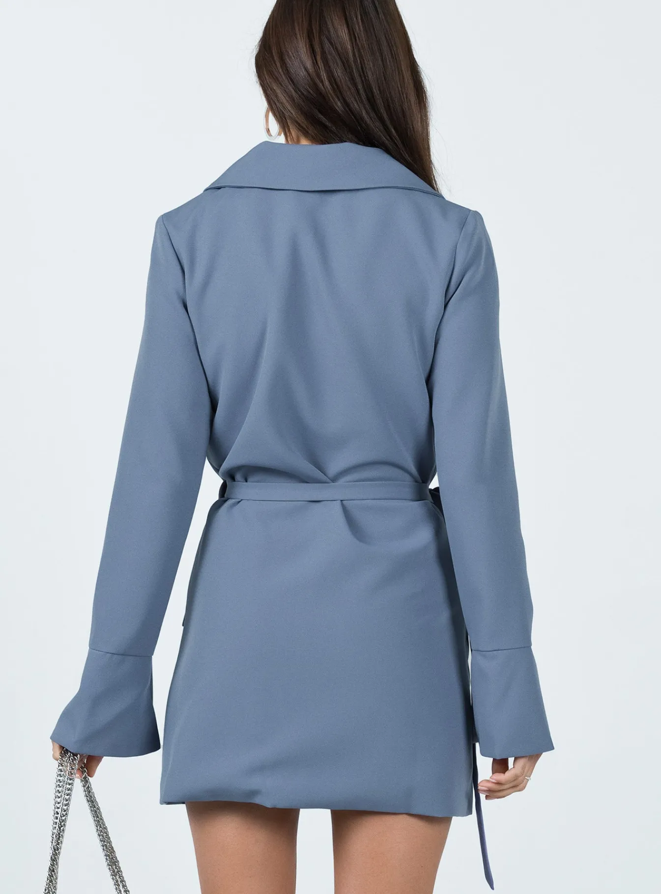 Princess Polly Kyah Wrap Blazer Dress Navy Cheap
