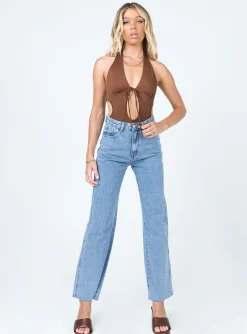 Princess Polly Kylan Bodysuit  Brown Store