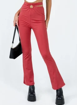Princess Polly Kyra Pants  Red Cheap