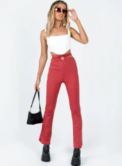 Princess Polly Kyra Pants  Red Cheap
