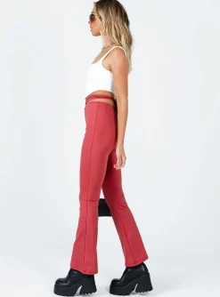 Princess Polly Kyra Pants  Red Cheap