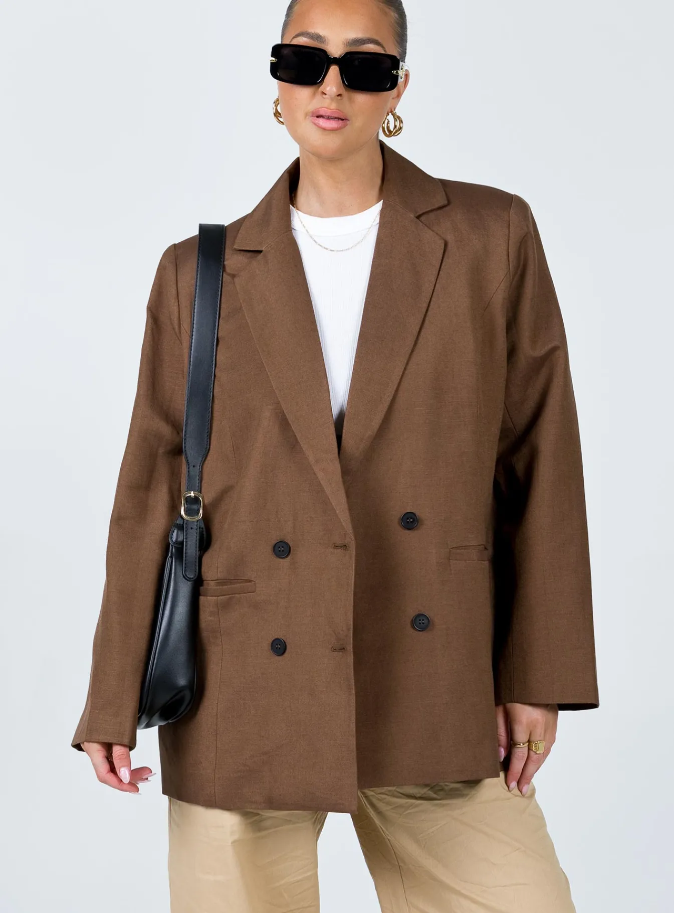 Princess Polly La Quinta Blazer Brown Discount