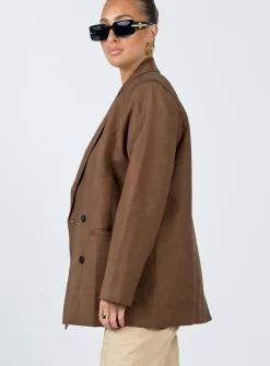 Princess Polly La Quinta Blazer Brown Discount