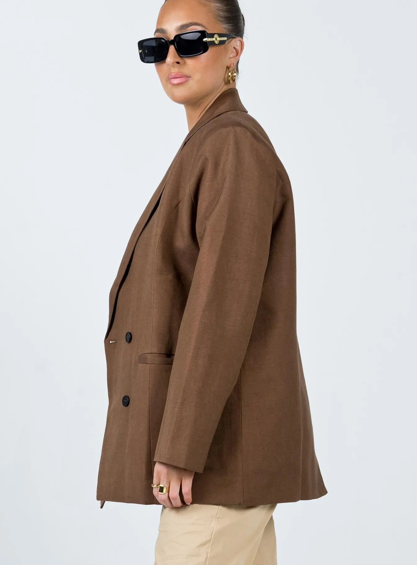 Princess Polly La Quinta Blazer Brown Discount