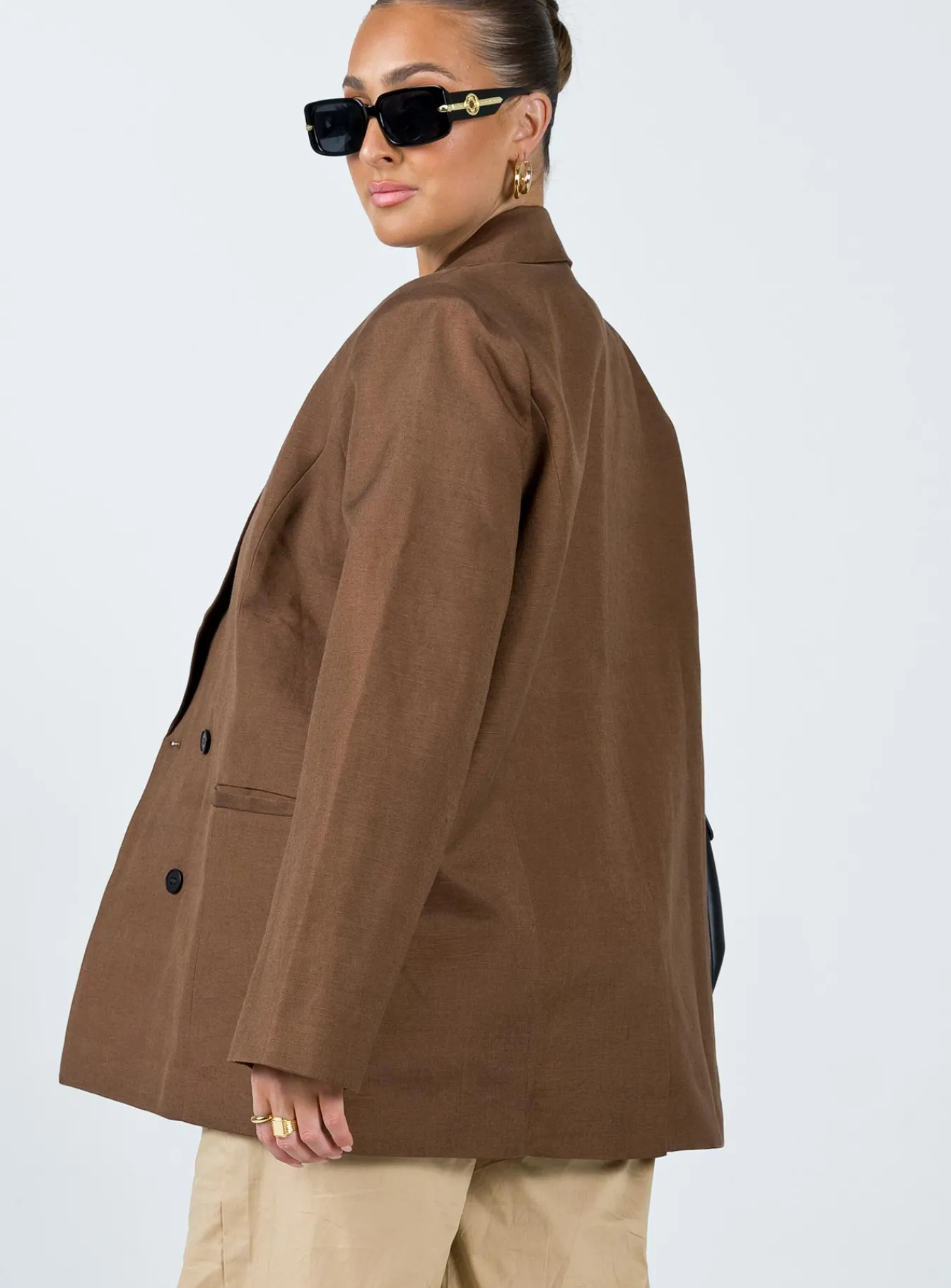 Princess Polly La Quinta Blazer Brown Discount