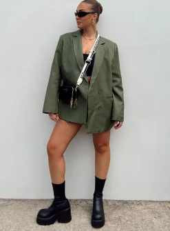 Princess Polly La Quinta Blazer Khaki Best