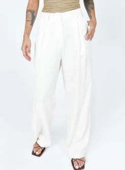 Princess Polly La Quinta Pant Off White Flash Sale