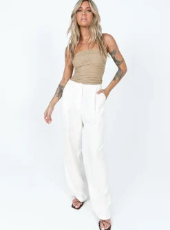 Princess Polly La Quinta Pant Off White Flash Sale