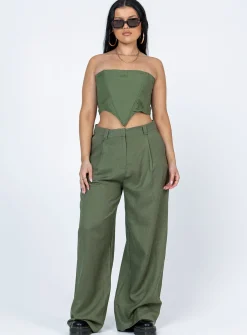 Princess Polly La Quinta Tube Top Khaki Store
