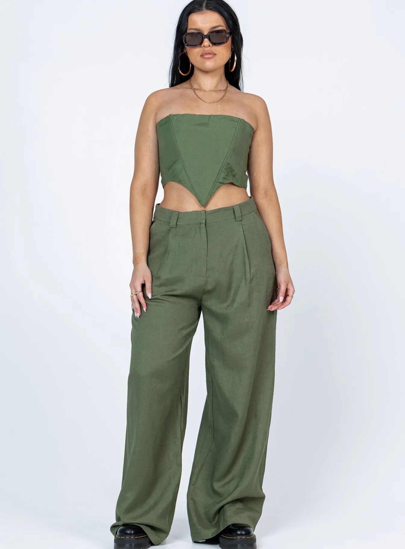 Princess Polly La Quinta Tube Top Khaki Store