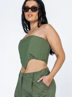 Princess Polly La Quinta Tube Top Khaki Store