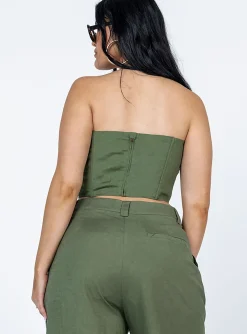 Princess Polly La Quinta Tube Top Khaki Store