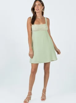 Princess Polly Laci Mini Dress Sage Store