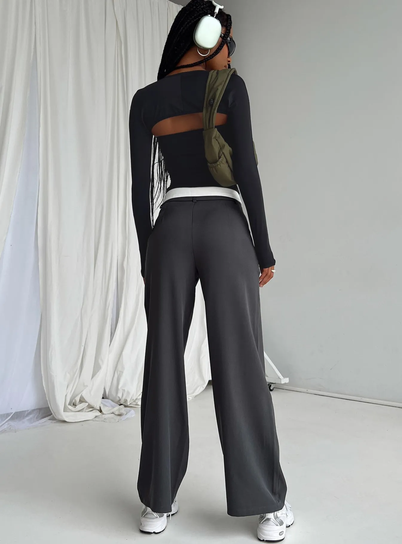 Princess Polly Lacro Pants Slate Clearance