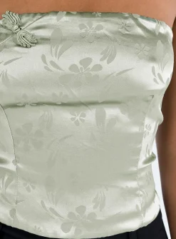 Princess Polly Lalor Strapless Top Green Best