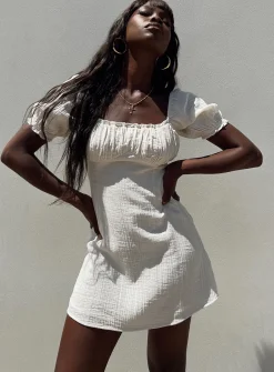 Princess Polly Langham Mini Dress  Ivory Outlet