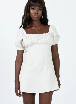 Princess Polly Langham Mini Dress  Ivory Outlet