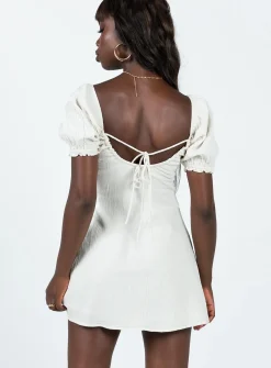 Princess Polly Langham Mini Dress  Ivory Outlet