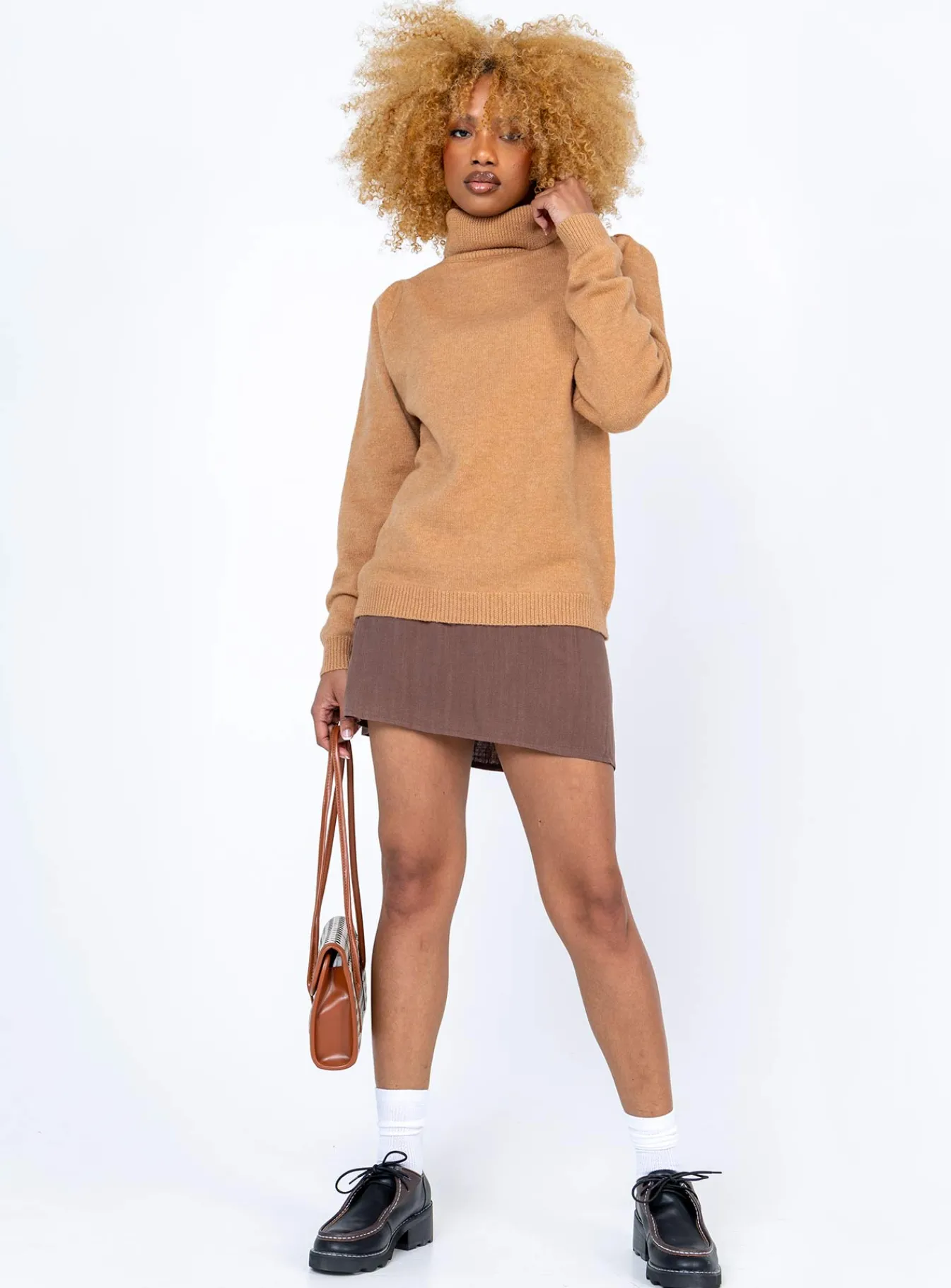 Princess Polly Larissa Sweater Brown Sale