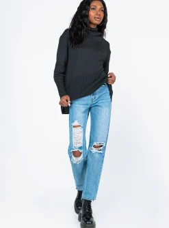 Princess Polly Larnee Turtleneck Sweater Black Shop