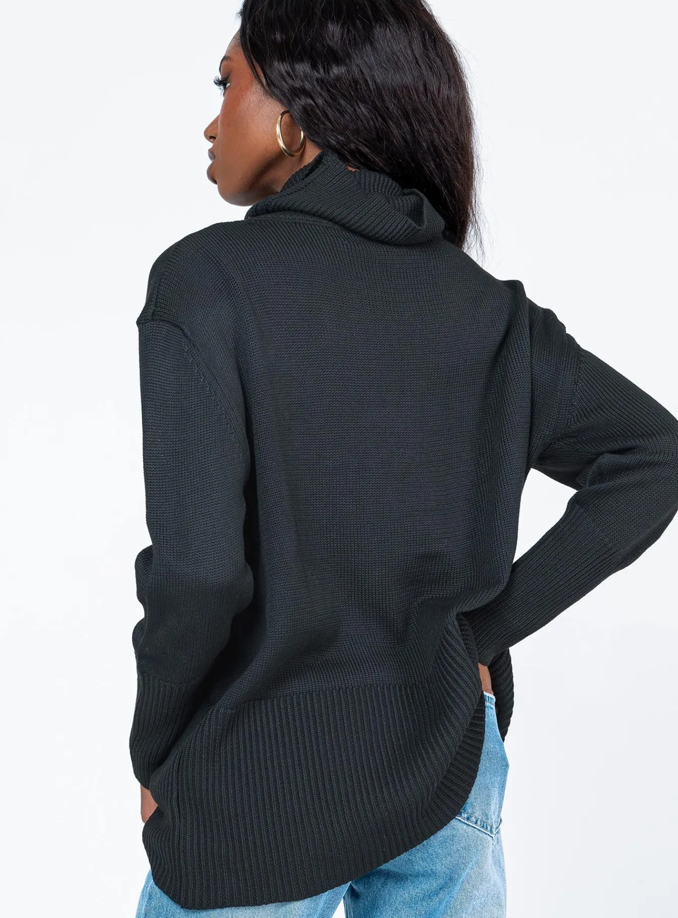 Princess Polly Larnee Turtleneck Sweater Black Shop