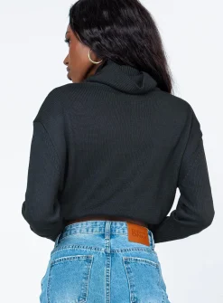 Princess Polly Larnee Turtleneck Sweater Black Shop