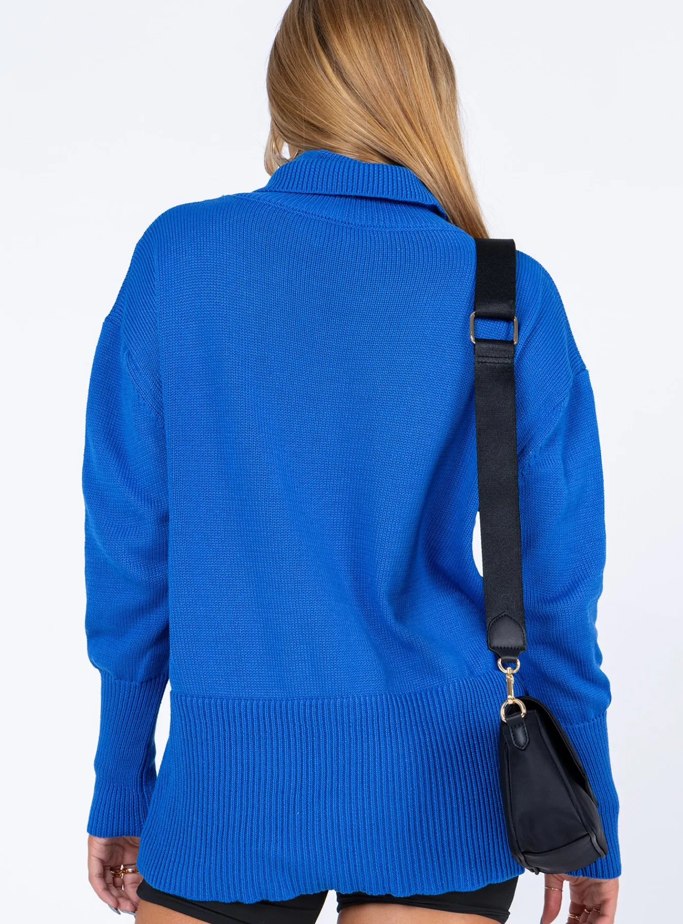 Princess Polly Larnee Turtleneck Sweater Blue Cheap