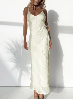 Princess Polly Lars Maxi Dress  Yellow New