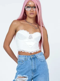 Princess Polly Laruche Top  White Shop